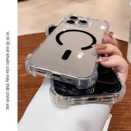Ốp lưng điện thȯại trong suốt chống sốc từ tính chất lượng cao cho iPhone 17 16 15 14 13 12 11 17 pro max 9