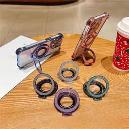 Giá đỡ điện thȯại nhẫn đeo tay lấp lánh-Giá đỡ bàn có thể điều chỉnh-Tương thích với nhiều thiết bị 1
