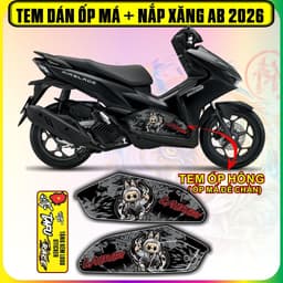Tem Dán Ốp Má Ốp Hông AB 2026 BREBRICK  cực dẹp decal nhám 3 lớp 2