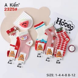 Set 10 đôi Tất chân bé gái hoạ tiết HOẠT HÌNH -Tất Trẻ Em họa tiết dễ thương xᶖnh xắn cho bé gái đủ size 1-12 Tuổi 7