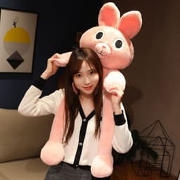 gấu bông thỏ tai kéo phong cách, tai và chân có thể kéo, gối ôm thỏ co giãn 6
