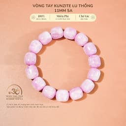 Ngọc Đan Tâm - Vòng Tay Kunzite Lu Thống 11mm 5A - Mệnh Hoả & Mệnh Thổ 1