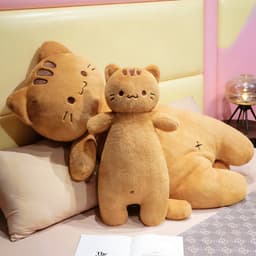 Gấu Bông Gối Ôm Dài Mèo Nâu Dễ Thương Kitty Dành Cho Trẻ Em & Người Lớn - êm ái, phong cách sang trọng 4