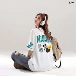 Áo Thun Chuột Vui Vẻ The Boy 3374 Localbrand HY KORÉ Vải Cotton 100% Co giãn 2 Chiều 250gsm Phom Rộng Unisex Oversize 3