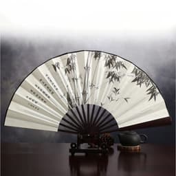 Quạt xếp TRÚC THẨM THANH THU nan 31cm HỆ THỐNG TỰ CỨU CỦA NHÂN VẬT PHẢN DIỆN phụ kiện cosplay chụp ảnh 3