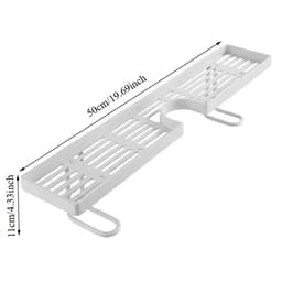 10 Kệ quầy phòng tắm, Kệ đựng bồn rửa bằng nhựa 50cm, Bền bỉ Không cần khoan Tiết kiệm không gian Dụng cụ sắp xếp 10 8