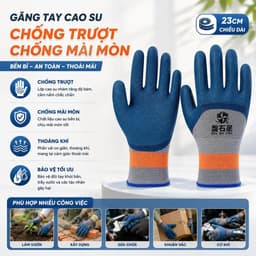 Găng Tay Cao Su Chống Trượt Chống Mài Mòn 23CM - Găng Tay Lao Động Làm Vườn Xây Dựng Sửa Chữa Bền Đẹp 1