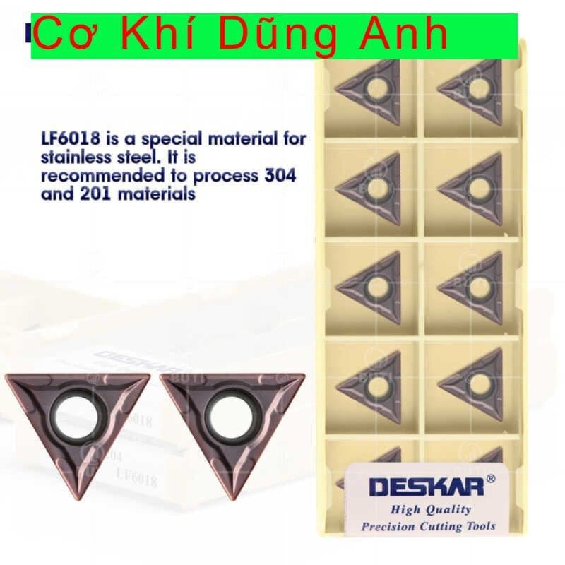 Chip tiện T16 (1 mặt) TCMT16 DESKAR tiện thép inox ngon