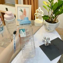 Bình nước học sinh kẻ caro 500ml/750ml/900ml Cao Cấp, Bình đựng nước thể thao có quai chắc chăn Việt Nhật 6