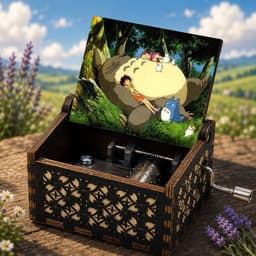 Hộp nhạc sinh nhật Howl Totoro Chihiro Ghibli studio quà tặng trang trí xinh xắn ý nghĩa 3