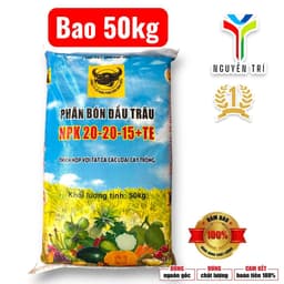 NPK Đầu Trâu 20-20-15+TE Bình Điền (Bao 50kg) - Dinh Dưỡng Cao Cấp Cho Mọi Loại Cây Trồng 1