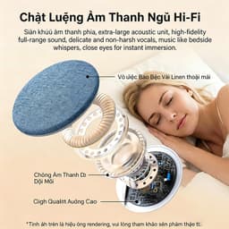 Loa Ngủ X3pro,loa gối, loa Bluetooth chất lượng âm thanh Hi-Fi tích hợp chức năng tạo tiếng ồn trắng 9