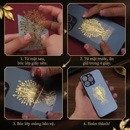 Miếng Dán Điện thoại Phật Bản Mệnh 12 Con Giáp Mạ Vàng Sang Trọng, Trang Trí Điện Thoại Ví Tiền Ý Nghĩa Bình An May Mắn 9