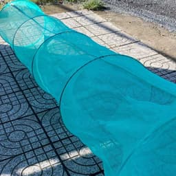 Dớn kẽm 3 hom 6 vành, dài 4m + 3m, cánh 7m + 5m, đường kính 45cm, mắt lưới 3,5 ly, chuyên bắt tép, tôm, cá hiệu quả 4