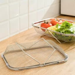 Rổ Rửa Rau Củ Quả Bằng Thép Không Rỉ, Có Thể Thu Gọn Và Kéo Dãn, Giá Úp Chén Đĩa Ráo Nước Nhà Bếp Tiện Rụng Cho Bồn Rửa 7