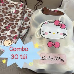 Bộ 10 Túi Đựng Giày Dép Gia Đình, Du Lịch Hình Hello Kitty, Chống Bụi, Gọn Gàng, Tiện Lợi Khi Sử Dụng 1