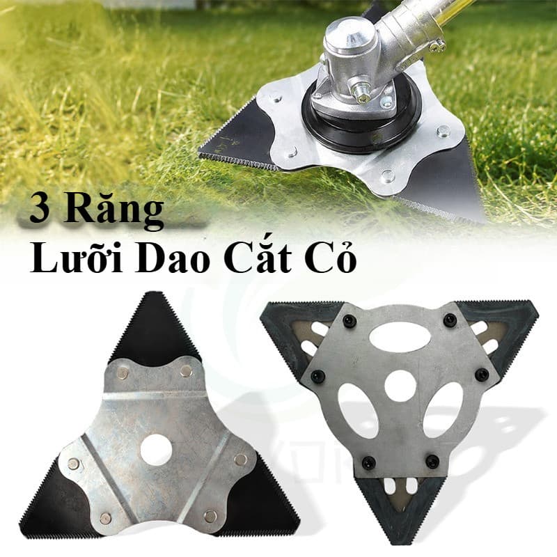 Lưỡi Cắt Cỏ 3 Cánh Răng Cưa SK5 230mm – Dao Phát Cỏ Siêu Bén Cho Máy Cắt Cỏ