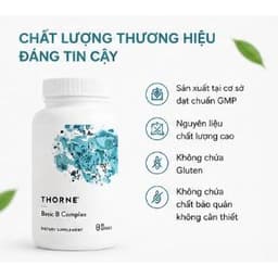 Viên Uống Vitamin B-Complex Thorne Sản Sinh Năng Lượng, Hỗ Trợ Não Bộ Và Hình Thành Hồng Cầu Thorne 2
