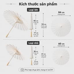 DÙ GIẤY TRẮNG CỔ TRANG DIY – Ô ĐẠO CỤ CHỤP ẢNH, DECOR TIỆC CƯỚI PHONG CÁCH CỔ ĐIỂN 8