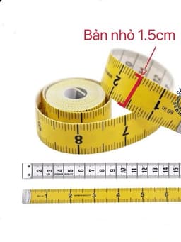 thước dây đo may đức 2 màu trắng vàng 1 mặt cm 1 mặt in 5