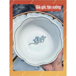 Bộ Bát Đĩa Hoa Mặt Trời Xọa Tiết Sen Xanh , Bộ Mâm Cúng Bá Tràng Đẹp 2