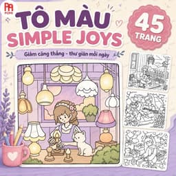 Bộ 45 Trang Tranh Tô Màu Simple Joys - Tranh Tô Màu Thư Giãn Giảm Stress Cho Người Lớn - POMI 1