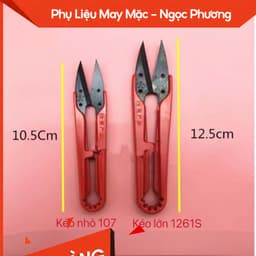 kéo bấm chỉ tay cầm nhựa đỏ 1 vĩ 12 cây lưỡi đen 2