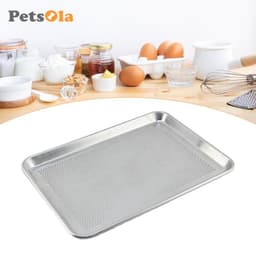 PETSOLA Thương Mại Nhôm Pizza Chảo Đục Lỗ Tấm Nướng Bánh Chống Dính Hình Chữ Nhật Khay Bánh Mì Lò Nướng Bộ Dụng Cụ Nướng Bánh 3