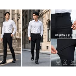 (CO GIÃN) COMBO 2 Quần tây nam Co Giãn trung niên mã 55 B Menswear Pants 2