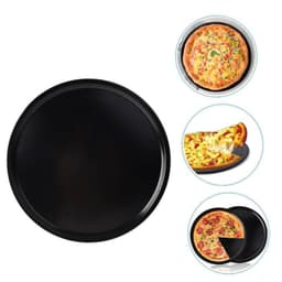 Chảo nướng bánh Pizza bằng thép Carbon chống dính H & X 10 / 11 / 12 / 14 Inch Khay tròn Dụng cụ nhà bếp 3