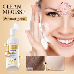 🎨Sữa Rửa Mặt SADOER Collagen Chống Nhăn Làm Sạch Sâu Mousse Nuôi Dưỡng Ẩm Chăm Sóc Da 120ml 8