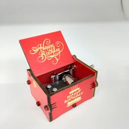Hộp Nhạc Gỗ Mini in hình HAPPY BIRTHDAY 4 màu ĐỎ ĐEN HỒNG VÀNG - Music Box quà tặng trang trí xinh xắn ý nghĩa 2