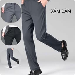 quần dài đi làm (CO GIÃN) Quần tây nam Co Giãn trung niên mã 55, chất vải quần tây cotton êm ái 8
