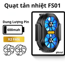 Quạt tản nhiệt khí 2 cánh Gouile FS01 có pin dung lượng 600mah kẹp lên điện thoại siêu mát 1
