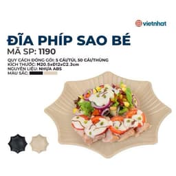 Đĩa Nhựa Phíp Hình Ngôi Sao Cao Cấp Đĩa Đựng Hoa Quả, Đồ Ăn Sang Trọng Dày Dặn 1190 / 91/92/93 9