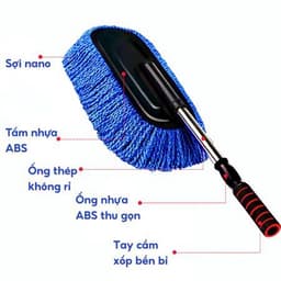 Chổi rửa Xe Ô Tô, Vệ Sinh Xe Hơi Sợi Mềm Có Thể Điều Chỉnh Độ Dài - TUIDO SHOP 7