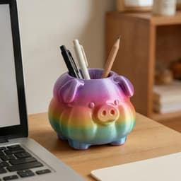 3d In Hình Hình Chú Heo Giá Đỡ Để Bàn mini Hộp Bảo Quản Để Bàn Lưu Trữ Trang Trí Văn Phòng Tượng Heo Dễ Thương 6
