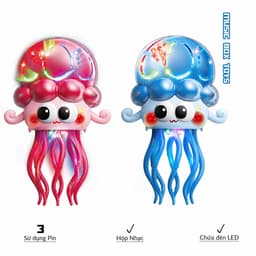Bạch Tuộc Nhảy Múa Vui Nhộn LED Sáng Lung Linh, Xoay Nhảy Theo Nhạc, Thú Vị Cho Bé Yêu MINI BOO 8