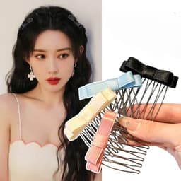 Set 2 Kẹp Xược Tóc Đính Nơ Tạo Độ Bồng Tóc Cho Nữ Siêu Xinh Phong Cách Korea Siêu Hot 2