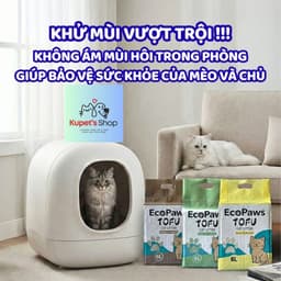 Cát Đậu Nành cho mèo khử mùi vượt trội, không bụi, an toàn cho mèo, vón cục nhanh EcoPaws 2