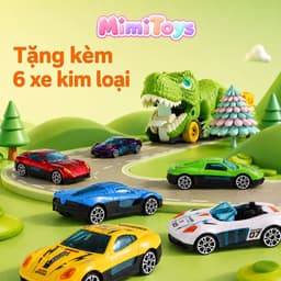 Đồ Chơi Xe Khủng Long T-Rex Nuốt Ô Tô BiboToys – Kèm Xe Con, Đồ Chơi Nhập Vai Cho Bé Từ 3 Tuổi 2
