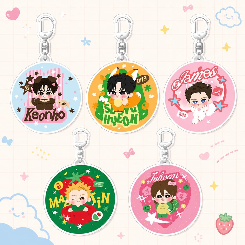 Móc khoá c2ortis ver airdrop KEYCHAIN ACRYLIC AIRDROP KEONHO C2ORTIS GLITTER