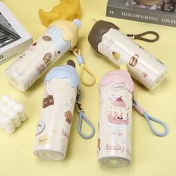 Bình nước giữ nhiệt Hello Kitty 500ml nắp chống tràn thiết kế quai xách tiện lợi mang đi học, đi làm 5