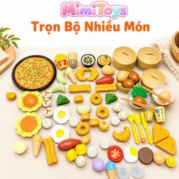 Bộ Đồ Ăn Nhà Bếp MimiToys 88 Món - Đồ Chơi Mô Phỏng Thực Phẩm Cho Bé Chơi Đồ Hàng 2