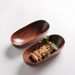 Khay hình thuyền URKIBESOTA, Bát phục vụ hình thuyền thủ công bền bỉ, Hộp đựng thực phẩm phong cách Nhật Bản hình chữ nhật trang trí Đồ dùng bằng gỗ 4