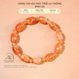 Ngọc Đan Tâm - Vòng Tay Mặt Trời Lu Thống 9mm 5A - Mệnh Thổ & Mệnh Kim 1