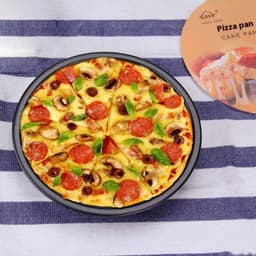Chảo nướng bánh Pizza bằng thép Carbon chống dính H & X 10 / 11 / 12 / 14 Inch Khay tròn Dụng cụ nhà bếp 8