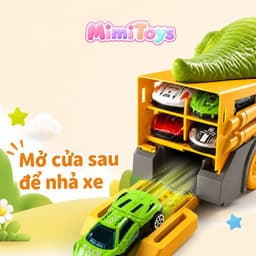Đồ Chơi Xe Khủng Long T-Rex Nuốt Ô Tô BiboToys – Kèm Xe Con, Đồ Chơi Nhập Vai Cho Bé Từ 3 Tuổi 5