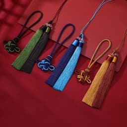 Tua Rua Đôi Cát Tường Đồng Tâm - Bộ Dây Treo Kết Phối Màu Kèm Phụ Kiện Treo Quạt, Áo Dài, Hộp Quà, Trang Trí Cổ Phong 2
