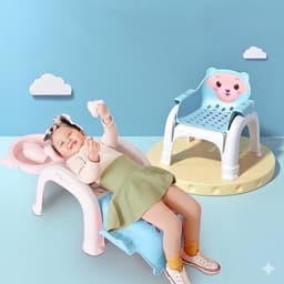 Ghế ăn dặm cho bé kiêm ghế gội đầu, ghế ngồi học bài tập tô tập viết tiện ích 3 trong 1 ( có hộp ) SHOP SAMMY 2